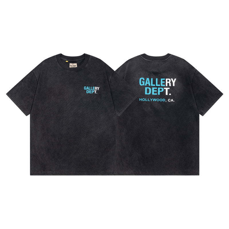 Gallery Dept Vintage Washed Graphic Short Sleeve Tee Streetwear Unisex