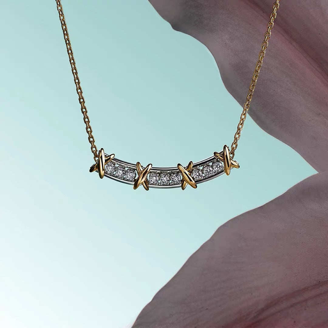 Tiffany Style Smile 18K Gold-Plated Necklace
