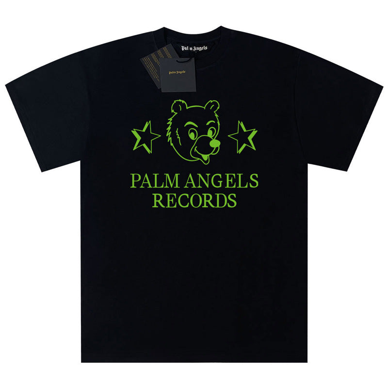 Palm Angels Graphic Print Tee Loose Crew Neck Streetwear T-Shirt