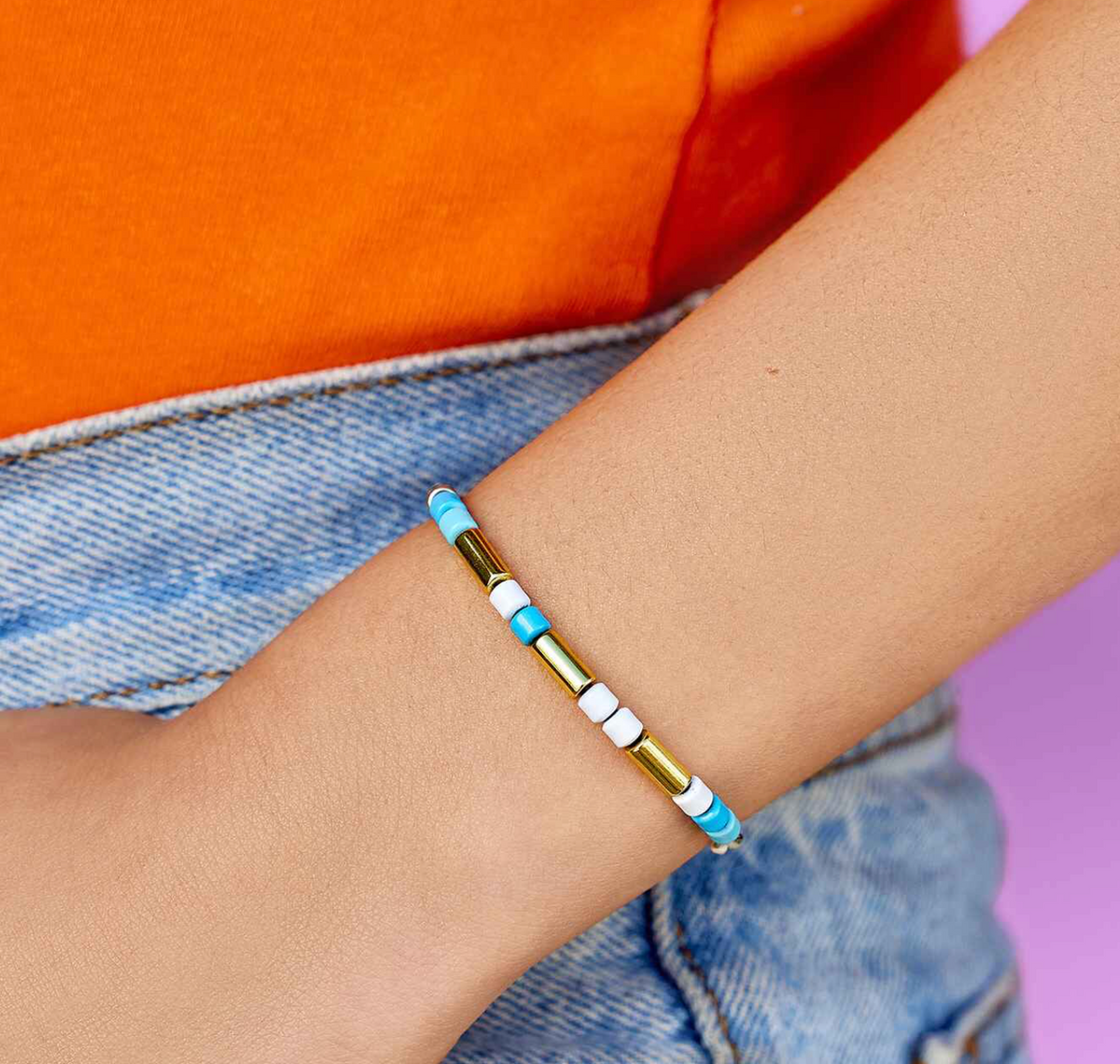 Undertow Enamel Bead Charm Bracelet