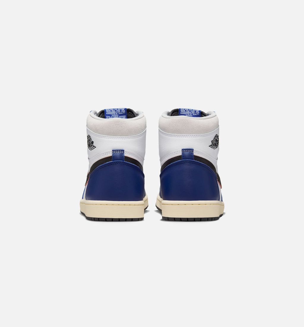 Air Jordan 1 Retro High OG Mens Lifestyle Shoe - White/Black/Neutral Grey/Deep Royal Blue