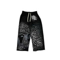 MIXED EMOTION Abstract Face Print Wide-Leg Pants