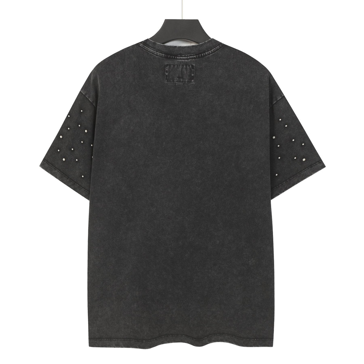Godspeed Hooded Skull Graphic Studded-Sleeve T-Shirt