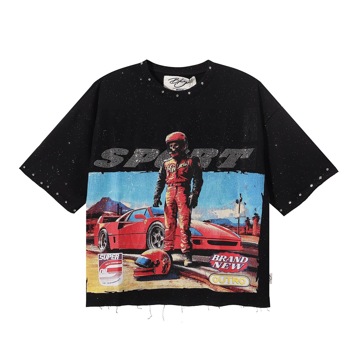 BKYS Revival Evil Racer Cropped Graphic T-Shirt
