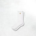 Carhartt WIP Chase Socks: White / Gold