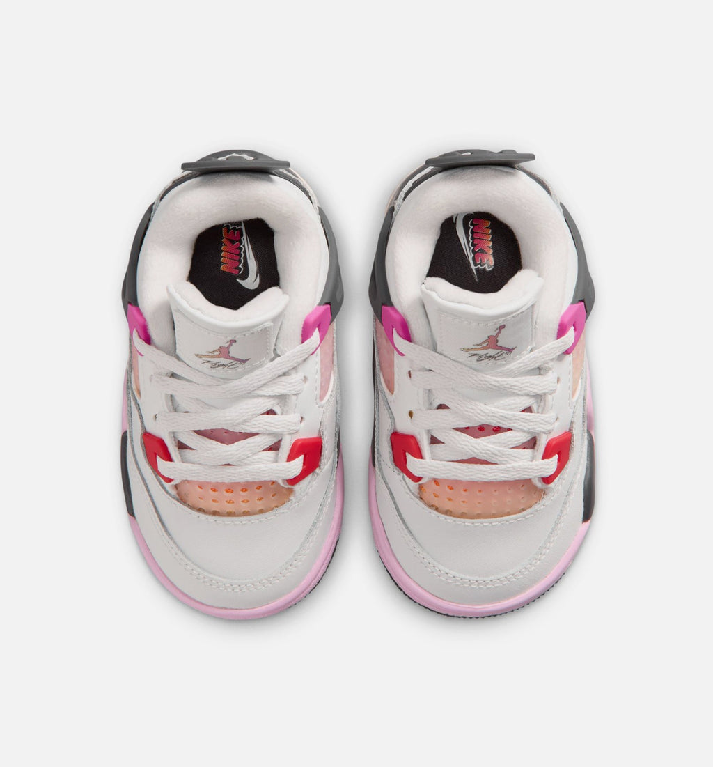 Air Jordan 4 Retro Comic | Infant/Toddler Lifestyle Shoe | Sail/Fierce Pink/Smoke Grey