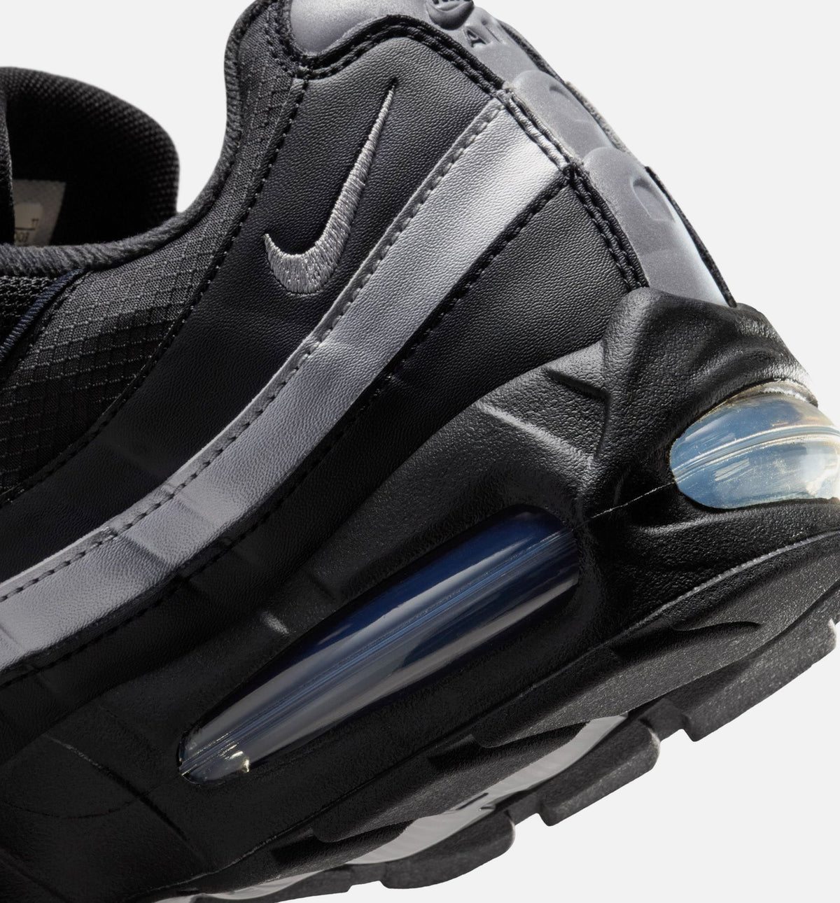 Air Max 95 Big Bubble OG Reflective Accents Men's Lifestyle Shoes - Black/White/Metallic Silver