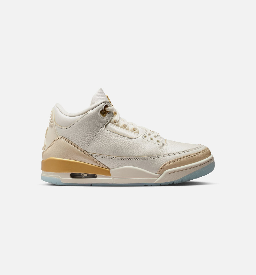 Air Jordan 3 Retro Sail and Pale Ivory Womens Lifestyle Shoe | Sail/Team Gold/Pale Ivory/Metallic Gold/Ice