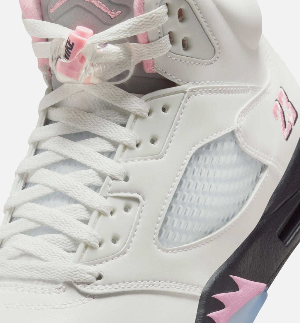 Air Jordan 5 Retro Medium Soft Pink Men's Lifestyle Shoe – White/Soft Pink/Black
