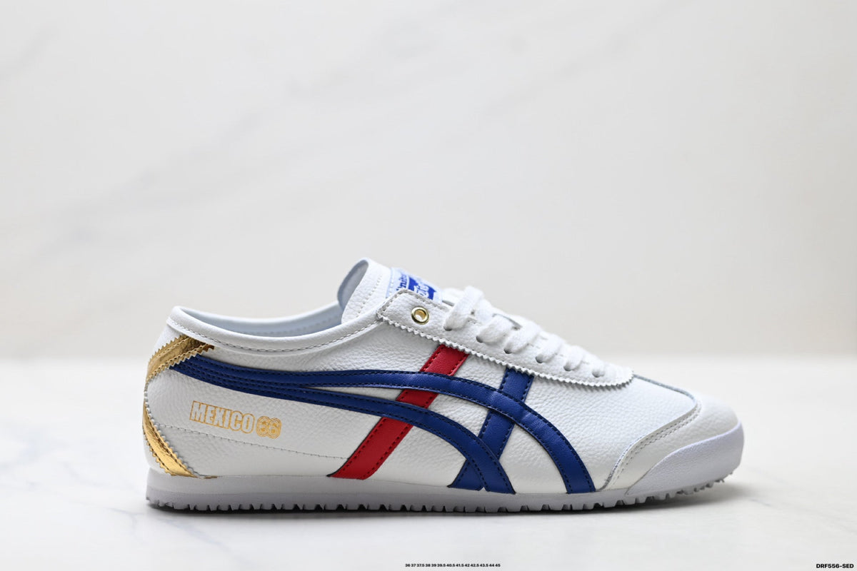 Onitsuka Tiger Retro Low Top White Royal Blue Red Unisex Shoes Style 20