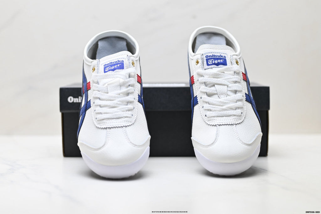 Onitsuka Tiger Retro Low Top White Royal Blue Red Unisex Shoes Style 20