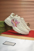 Gucci Cream Graphic Sneakers