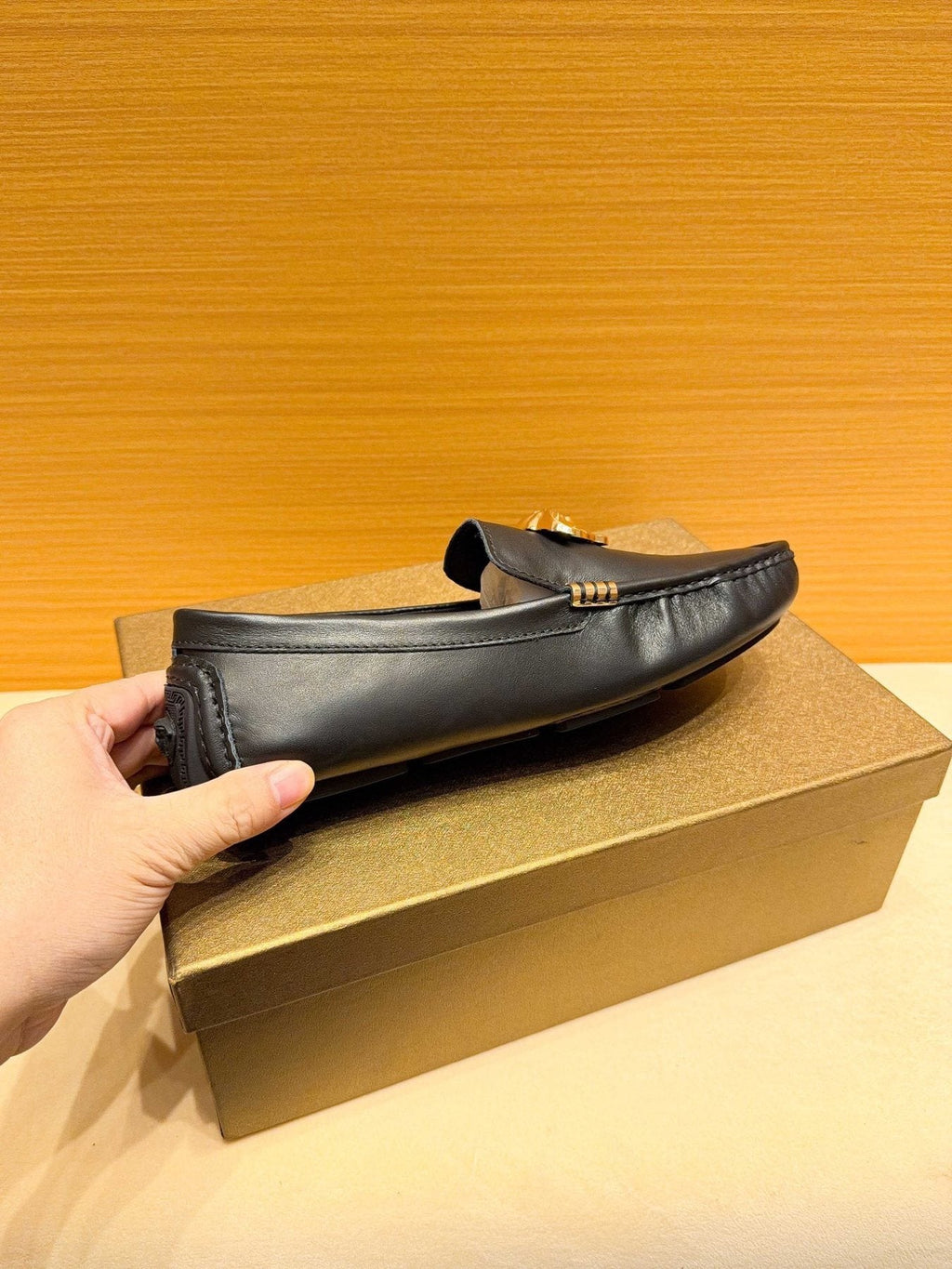 Versace Men's Black Medusa Loafers - Rubber Outsole