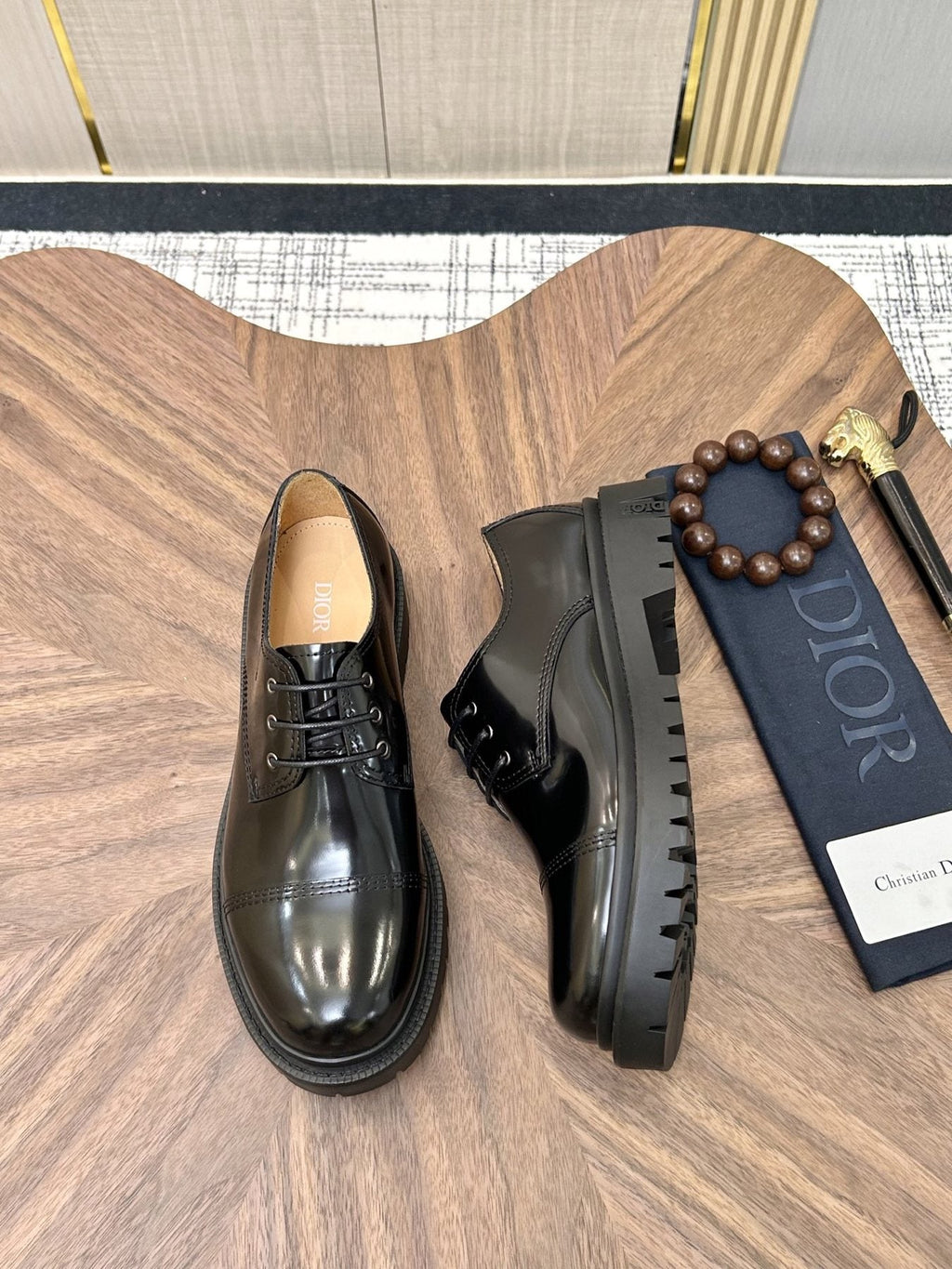 Dior Lug Sole Lace-Up Dress Shoes