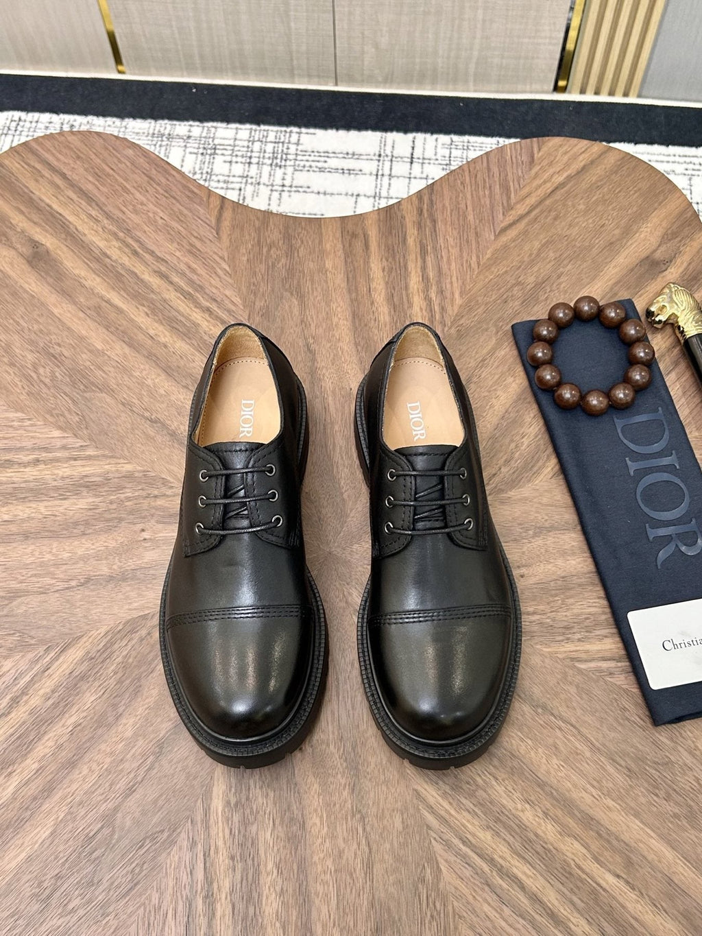 Dior Lug Sole Lace-Up Dress Shoes