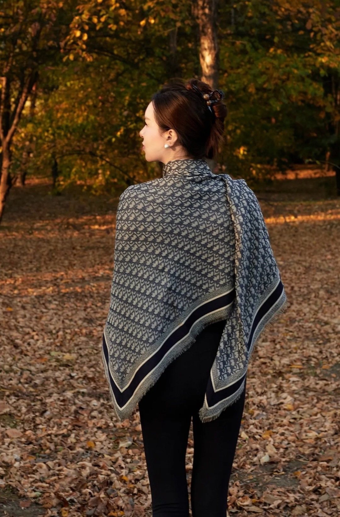 Dior Fringed Patterned Shawl