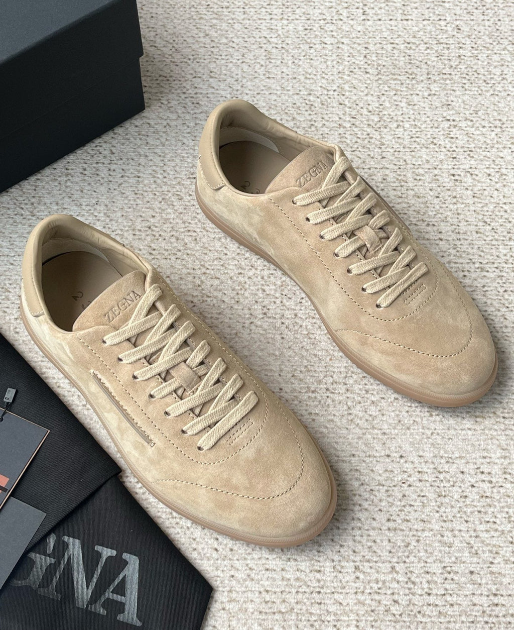 Zegna Triple Stitch Monte Low-Top Sneakers