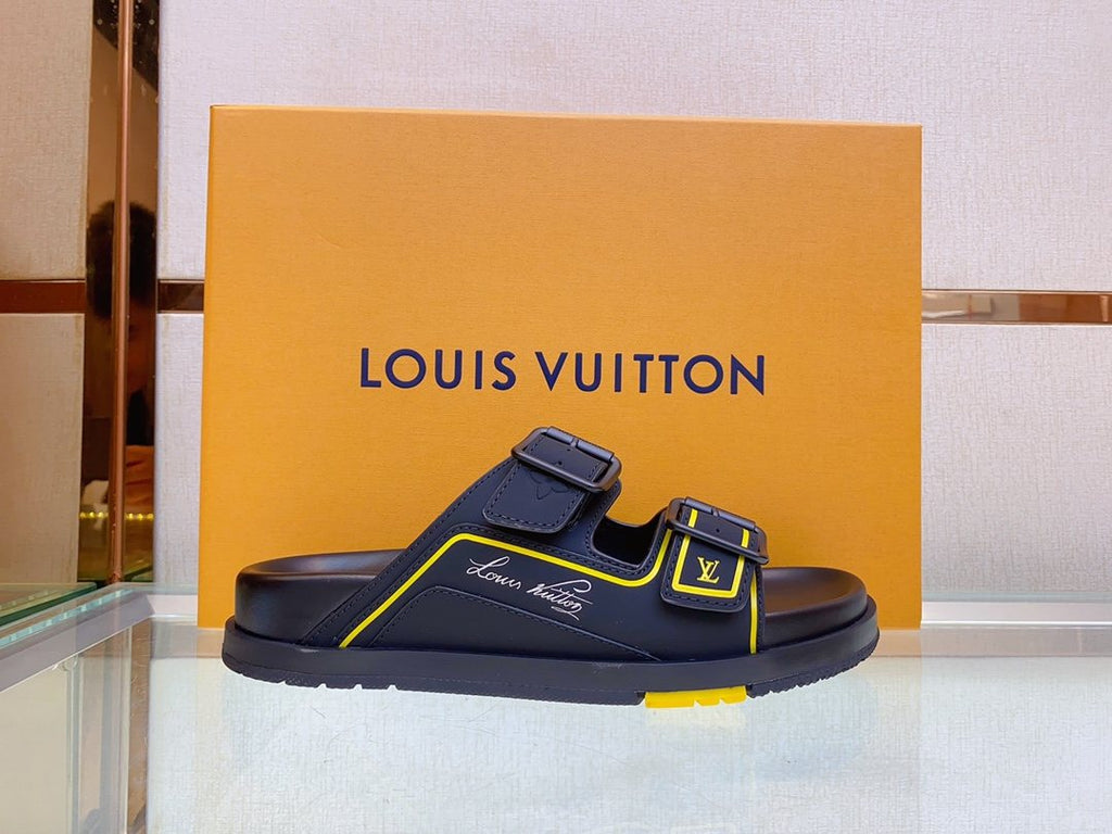 Louis Vuitton Men's Two-Buckle Slide Sandals