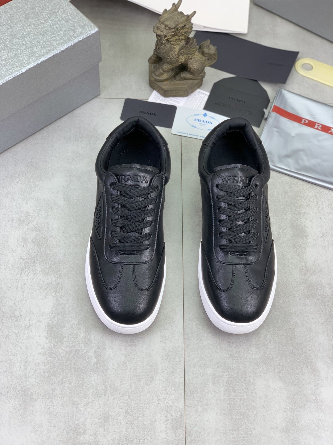 Prada Paneled Low-Top Sneakers