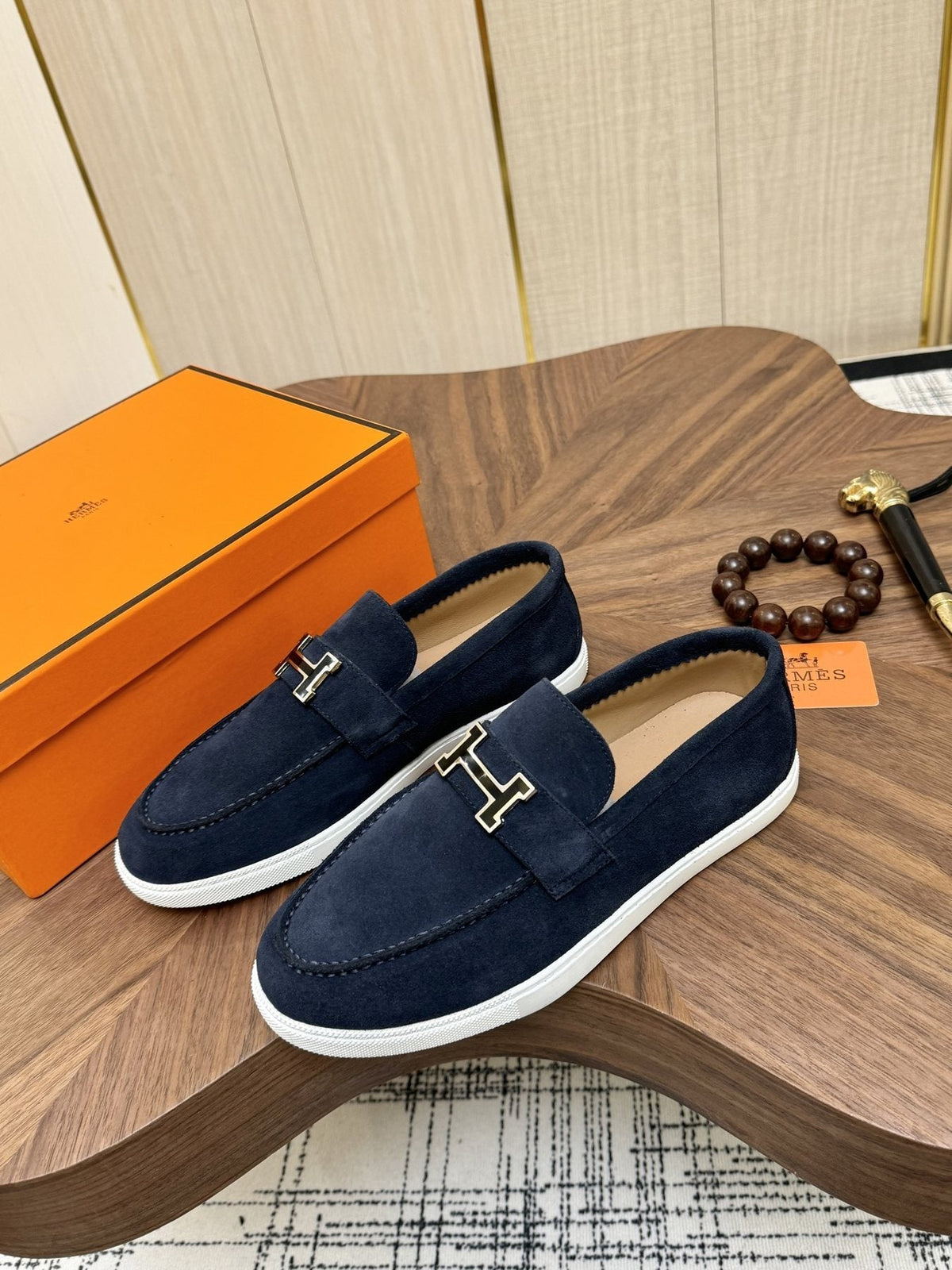 Hermès Hardware-Detail Slip-On Shoes
