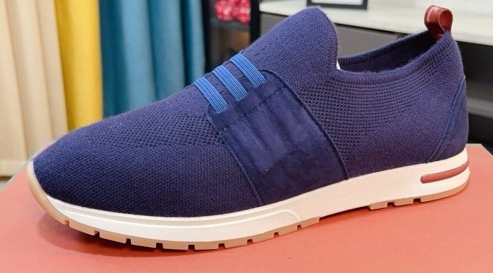Loro Piana Men's Knit Slip-On Sneakers