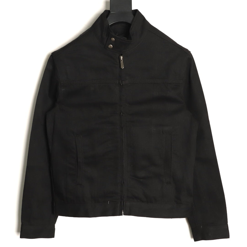 Gucci Horsebit-Style Hem Stand-Collar Zip Jacket - Black